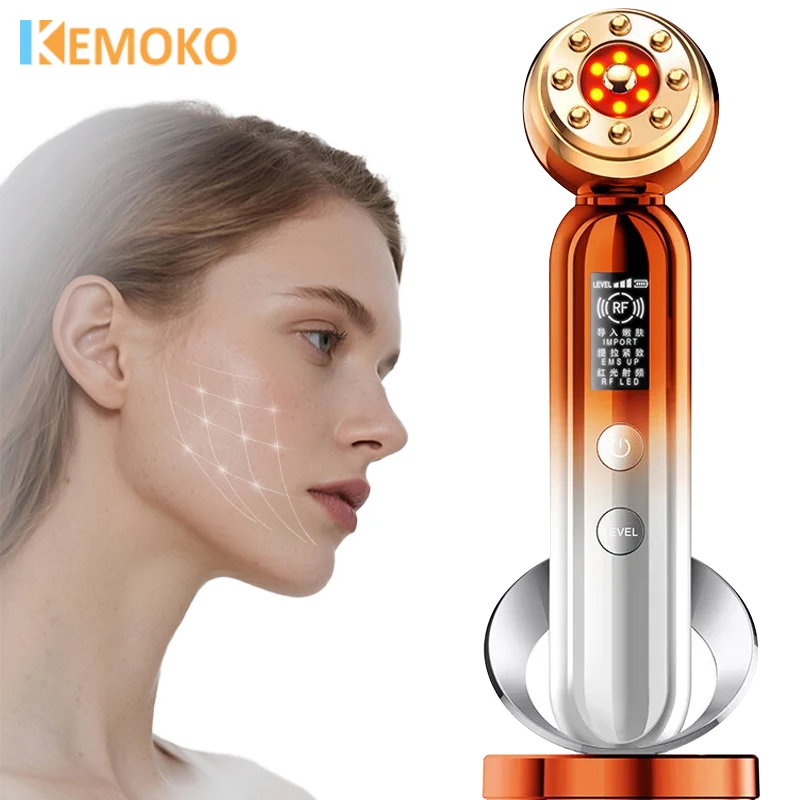 

RF Radio Frequency Facial Beauty Device LED Photon Beauty Skin Care Face Massager Skin Lifting Tighten Anti-Wrinkle
