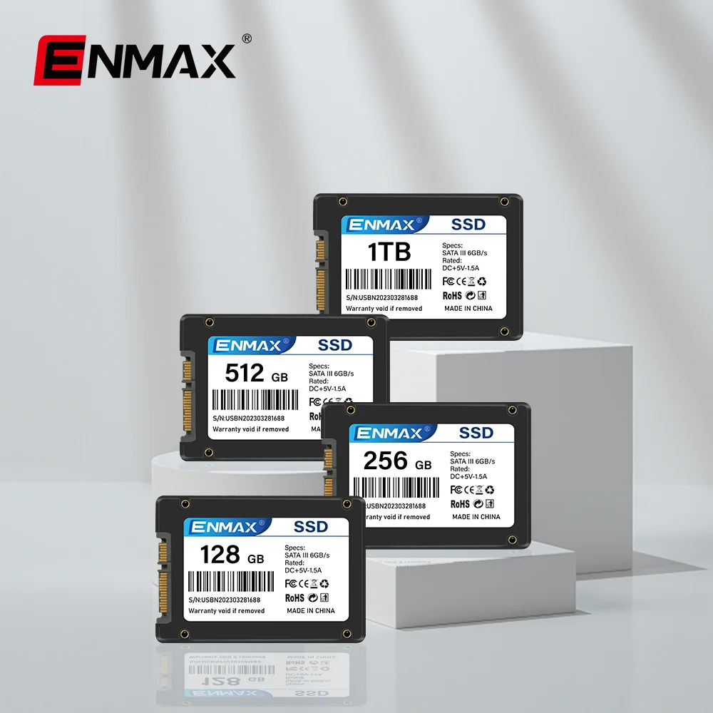 Внутренний жесткий диск ENMAX SSD 128 дюйма, 512 ГБ, 256 ГБ, HD, 1 ТБ