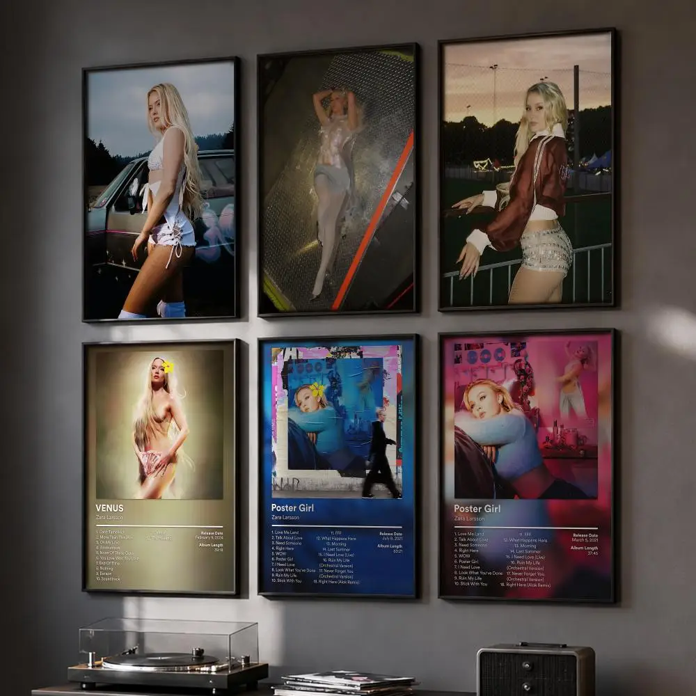 Zara L-Larsson Rapper Album Poster HD Wall Art Wall Stickers Home Living Room Bedroom Bar Office Decor Prints