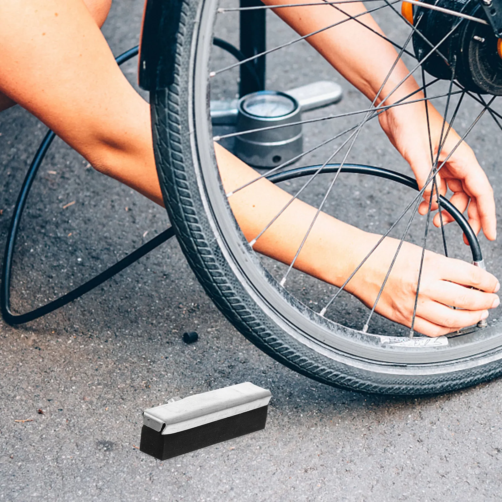 10Pcs Bike Brake Pads Wear-Resistant Metal Rubber Silent Braking Noise Reduction Blocks for Mountain Cycling Safe Use