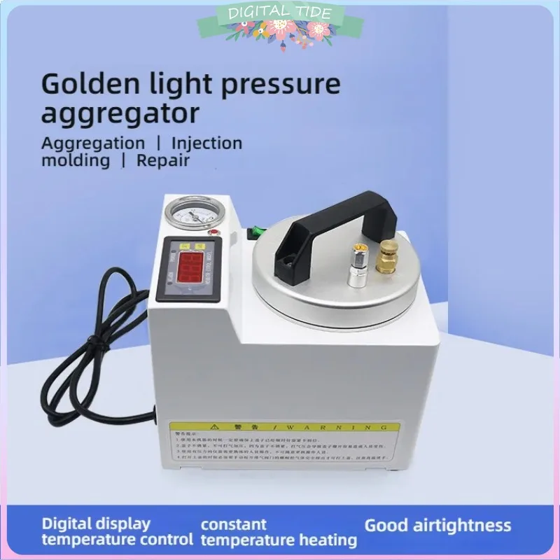 Dental Polymerizer Portable Curing Pressure Pot Dental Lab Polymerizing Digital Display Adsorption silicone rubber repair