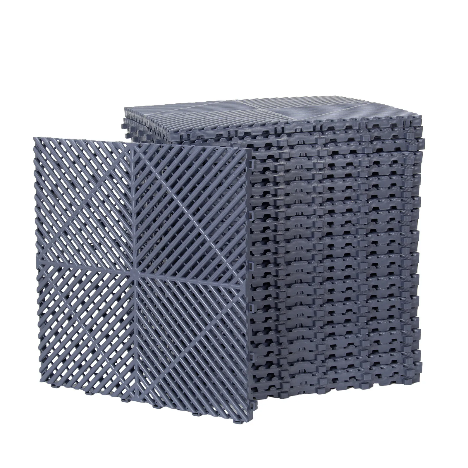 Interlocking Garage Floor Tiles 25/50 PCS Deck Tile Snow Water Drainage US