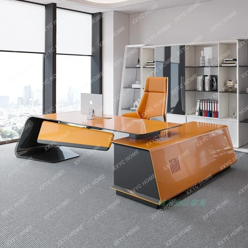 Waterproof Luxury Office Desk Cabinet Modern Writing Executive Computer Desks Study White Storage Escritorio Oficina