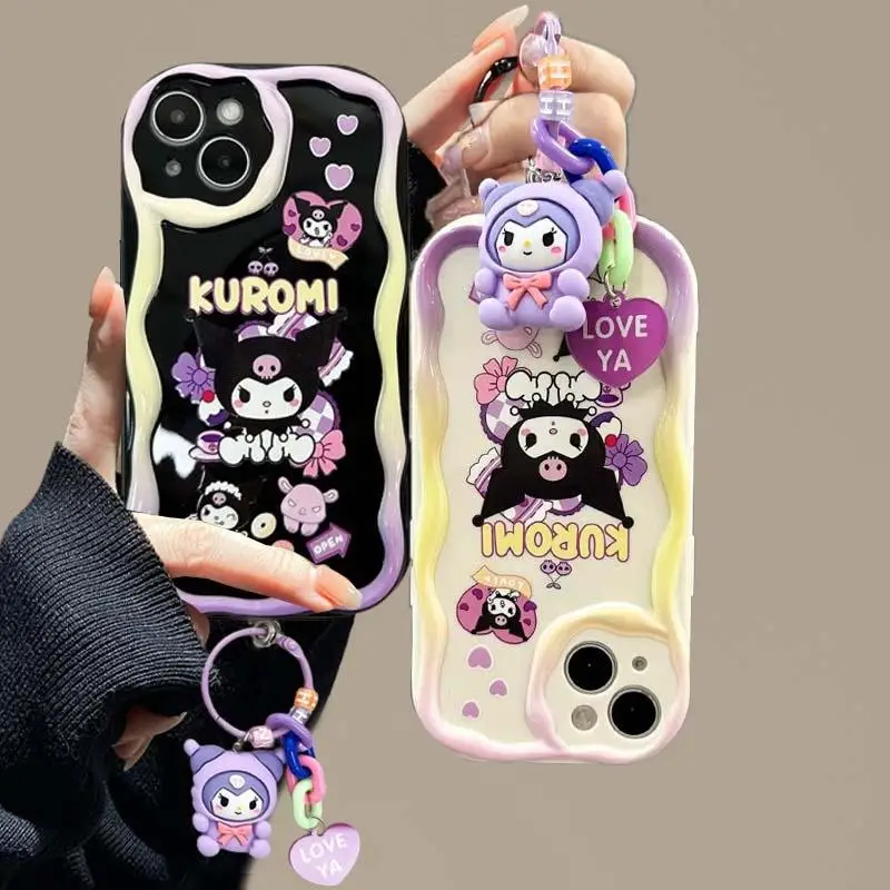 Cartoon Kuromi Chain Case For Honor 90 Lite 5G Huawei P30 Pro Mate 40 Nova 5t 7 9 SE Cover Soft Couqe Cute