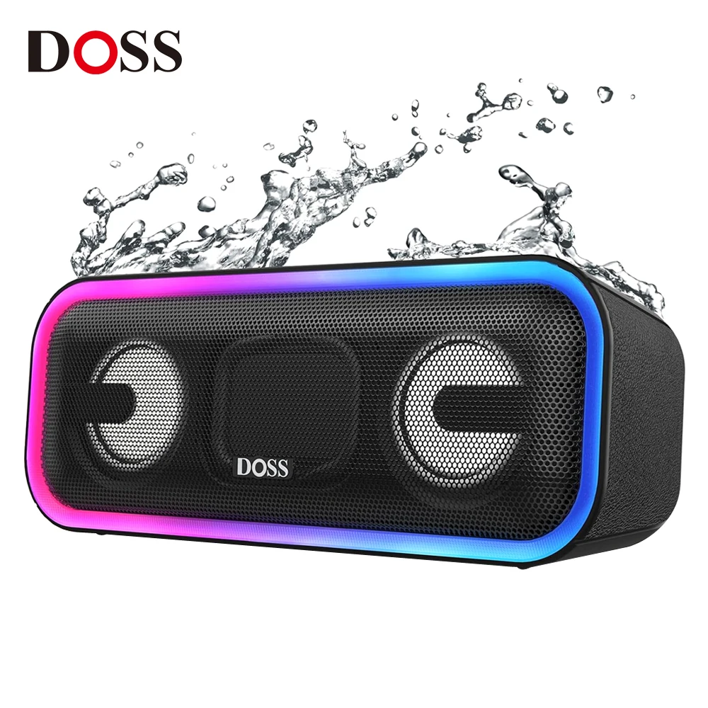 DOSS Bluetooth Speaker SoundBox Pro+ Powerful 24W Stereo Bass Subwoofer Sound Box IPX5 Waterproof TWS Portable Wireless Speakers