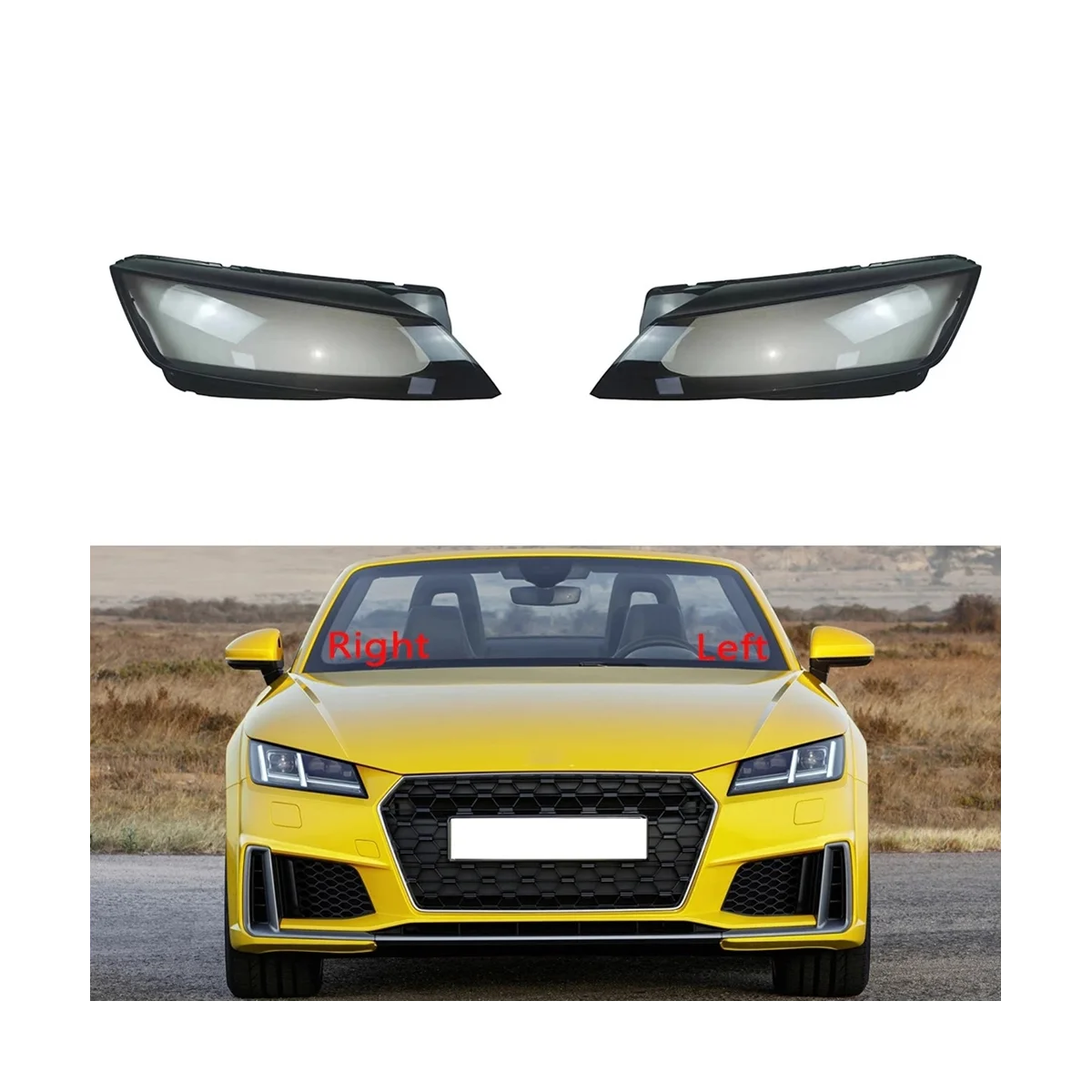 Car Right Headlight Shell for Audi TT 2015-2022