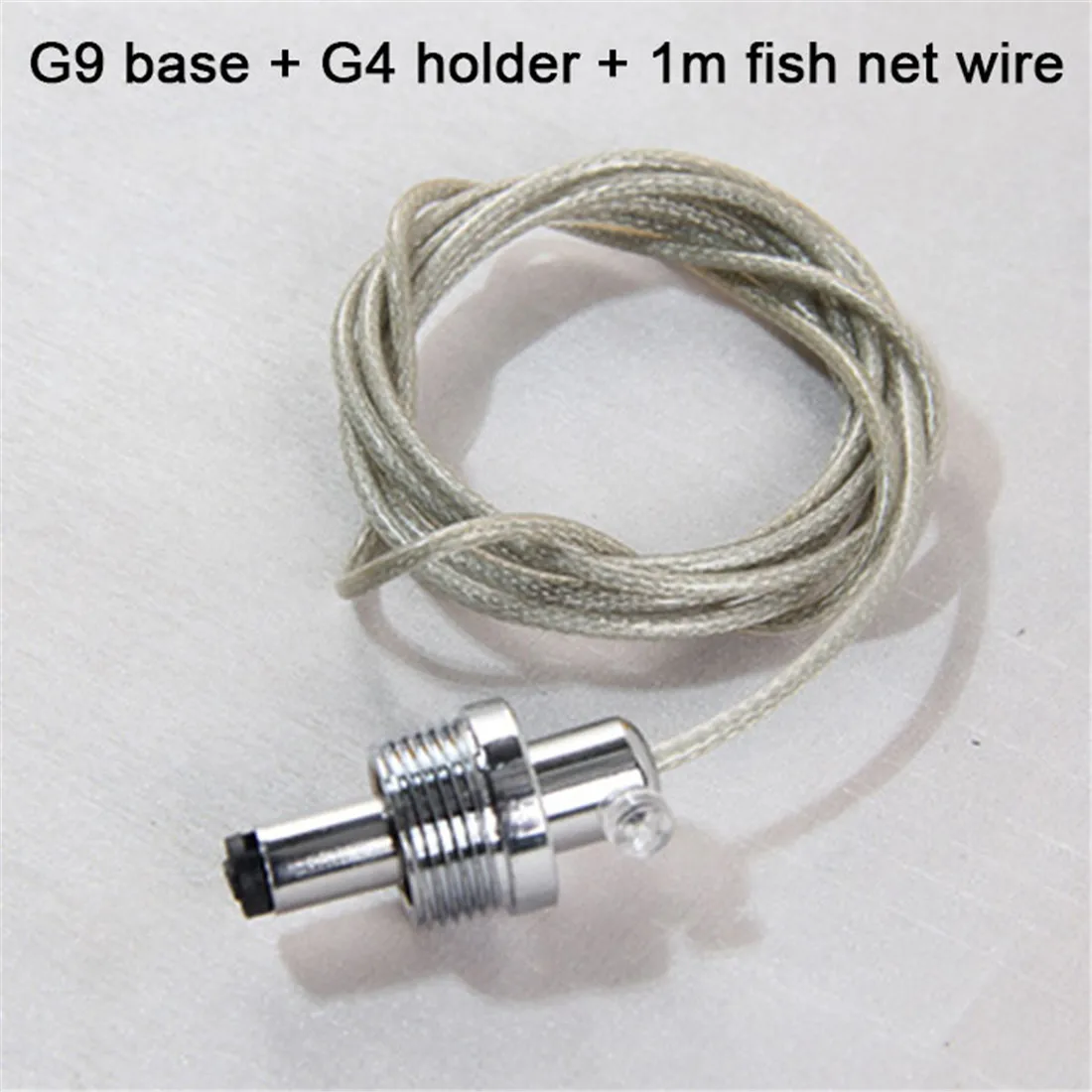 1/2/5/10pcs/pack G9 Screw Base with 1m hanging wire G9 to G4 Lamp Holder Socket + fish net cable lighting accessories wholesale