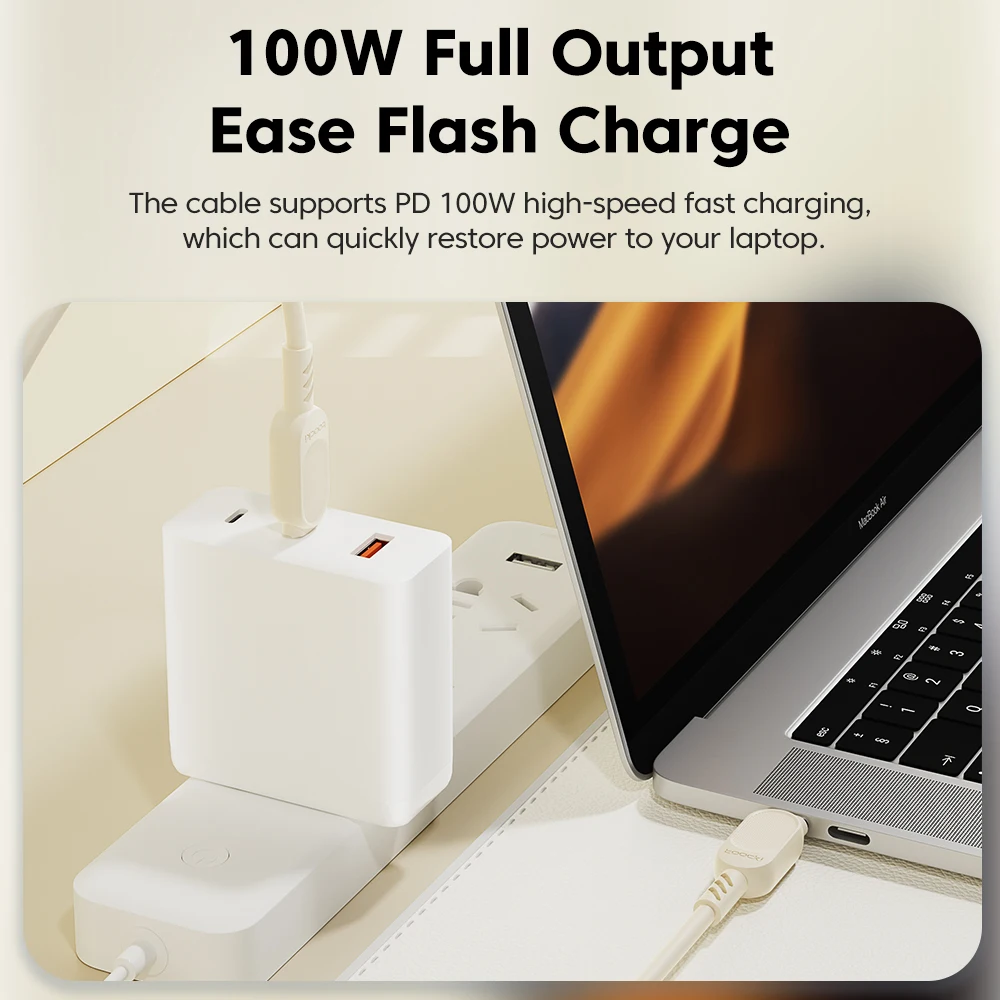 Toocki 100W USB Type C to USB C  Cable PD Fast Charging Type C Charger Cable for Macbook Xiaomi Samsung Redmi USB C Cord 2M 3M image 2