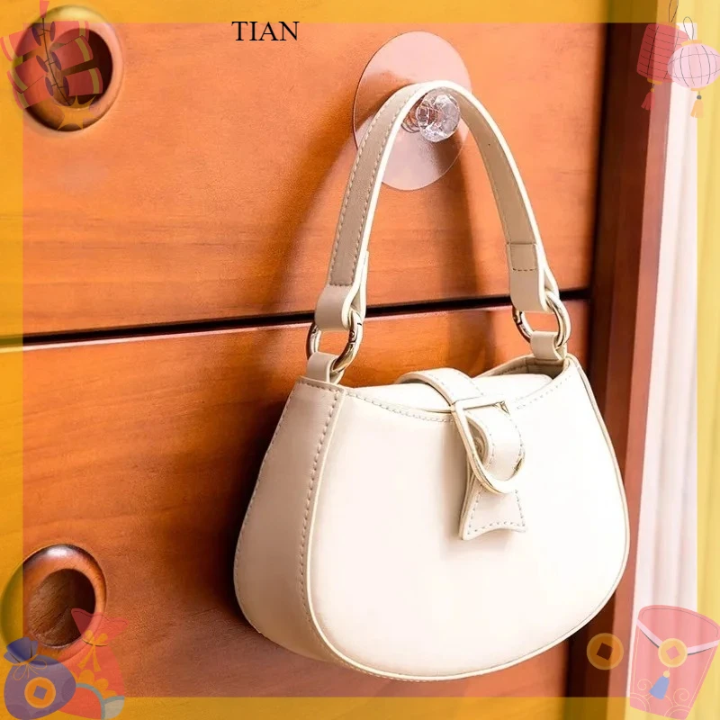 TIAN  Transparent Crystal Door Knobs Drawer Cabinet Door Knobs Handles Self-adhesive Handle with Hook Function Door Wall Decor