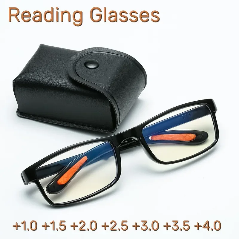 Anti-blue Light Foldable Reading Glasses With Box Women Men Portable Eyewear TR90 Farsight Eyewear Diopters +1.0 +1.5 To +4.0