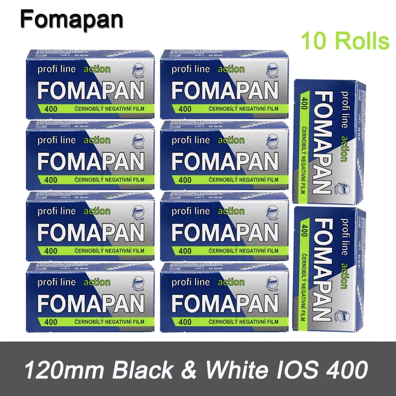 1/3/5/10Rolls Fomapan Classic 400 120mm Black & White Negative Film Subpackage Rolls ISO 400 For 120mm Film Camera