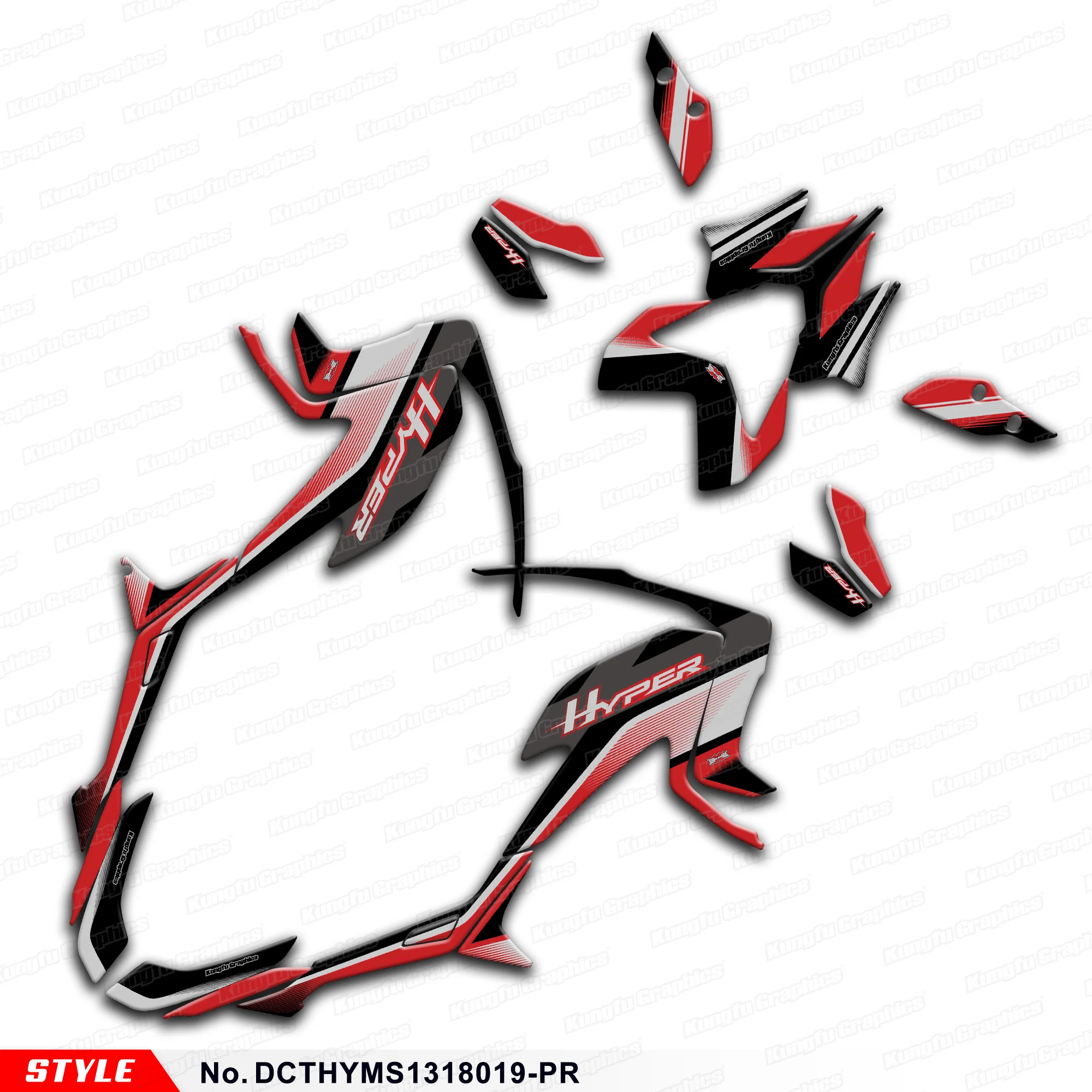 

JY Racing Adhesive Sticker Wrap Design for Ducati Hypermotard Hyperstrada 821 939 2013 2014 2015 2016 2018, DCTHYMS1318019-PR