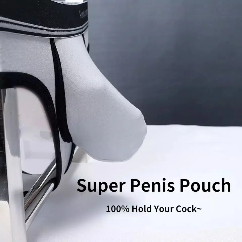 Man Sexy Lingerie Boxer Super Bigger Dick U Pouch Soft Gay Modal Elastic Panty Large Penis U Convex Underwear Plus Size Brief
