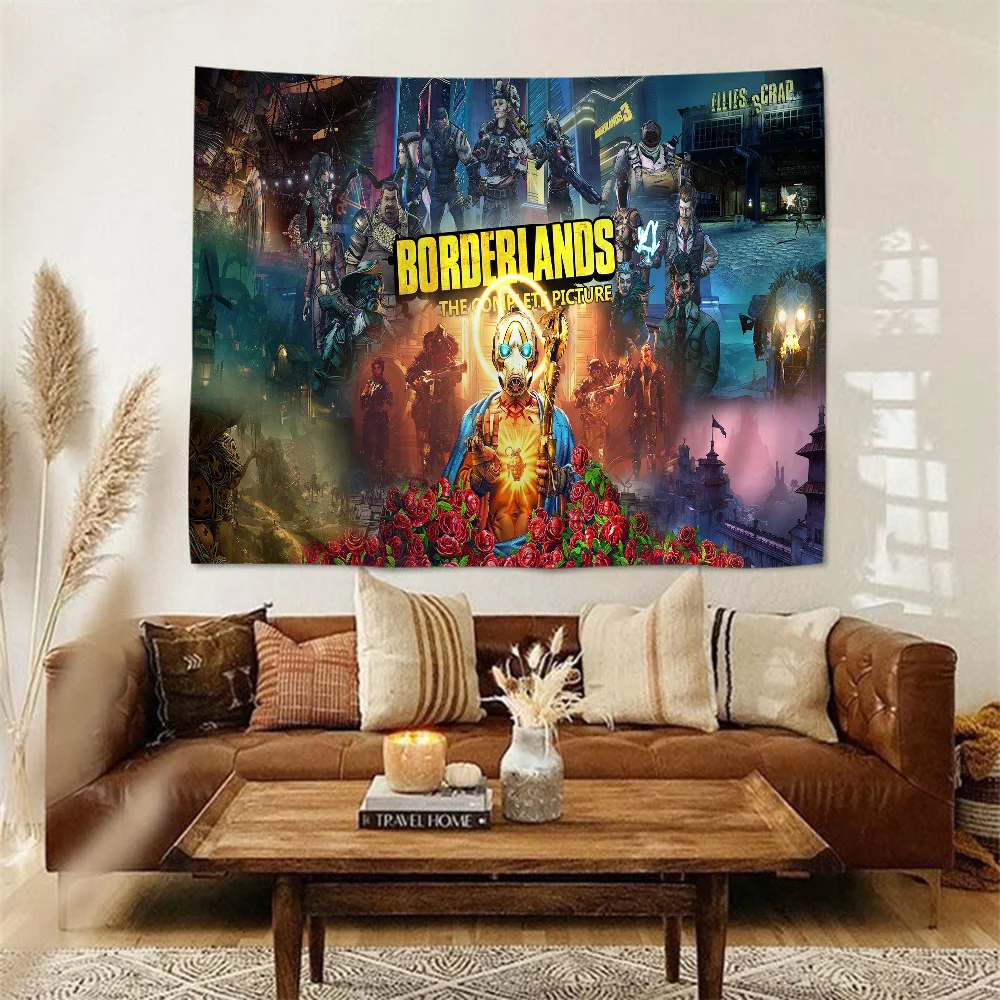 Game B-BORDERLANDS Anime Tapestry Hanging Tarot Hippie Wall Rugs Dorm Home Decor