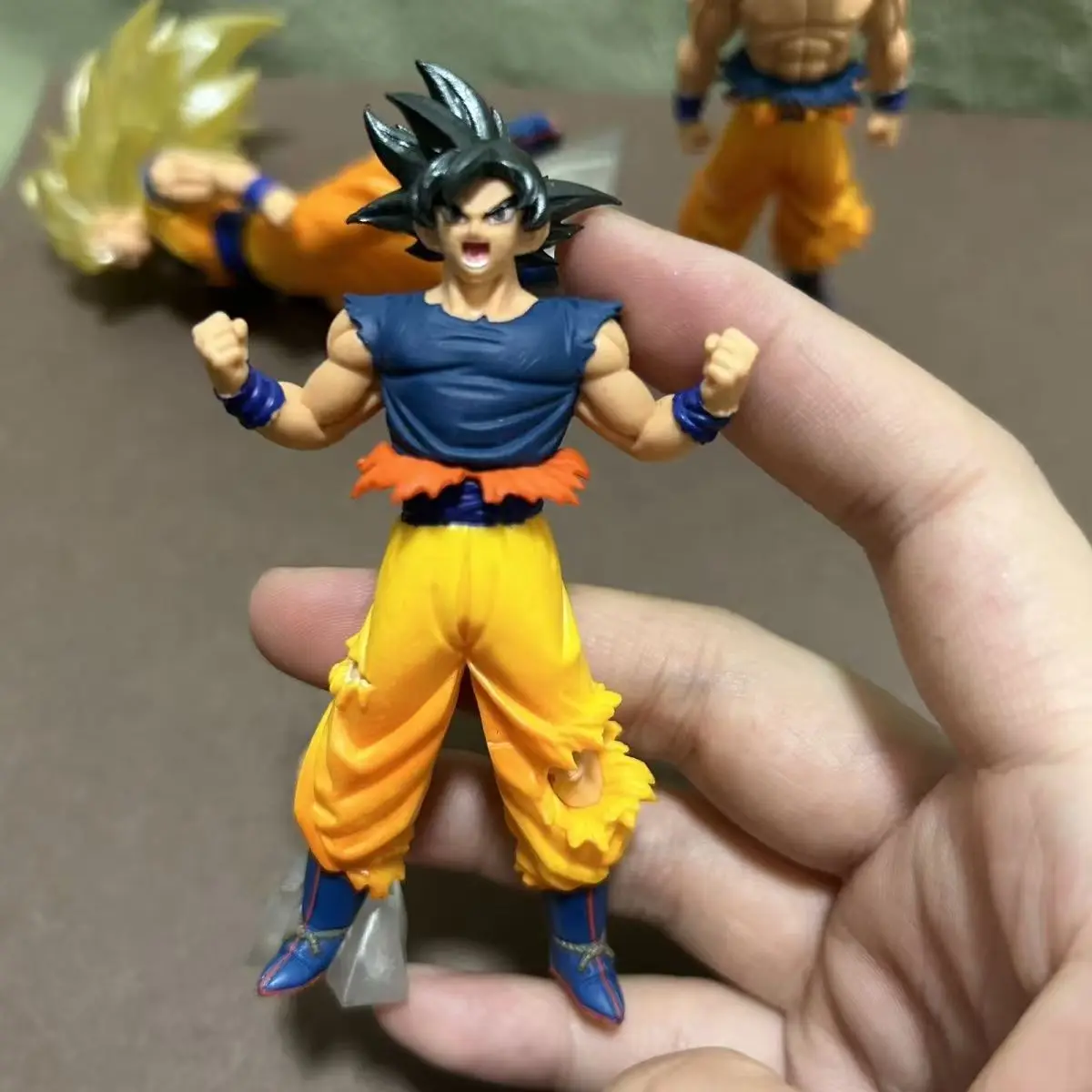 Bandai – figurine originale Dragon Ball Son Goku, Super Saiyan, modèle de Collection de statues, ornements de décoration, jouets cadeaux