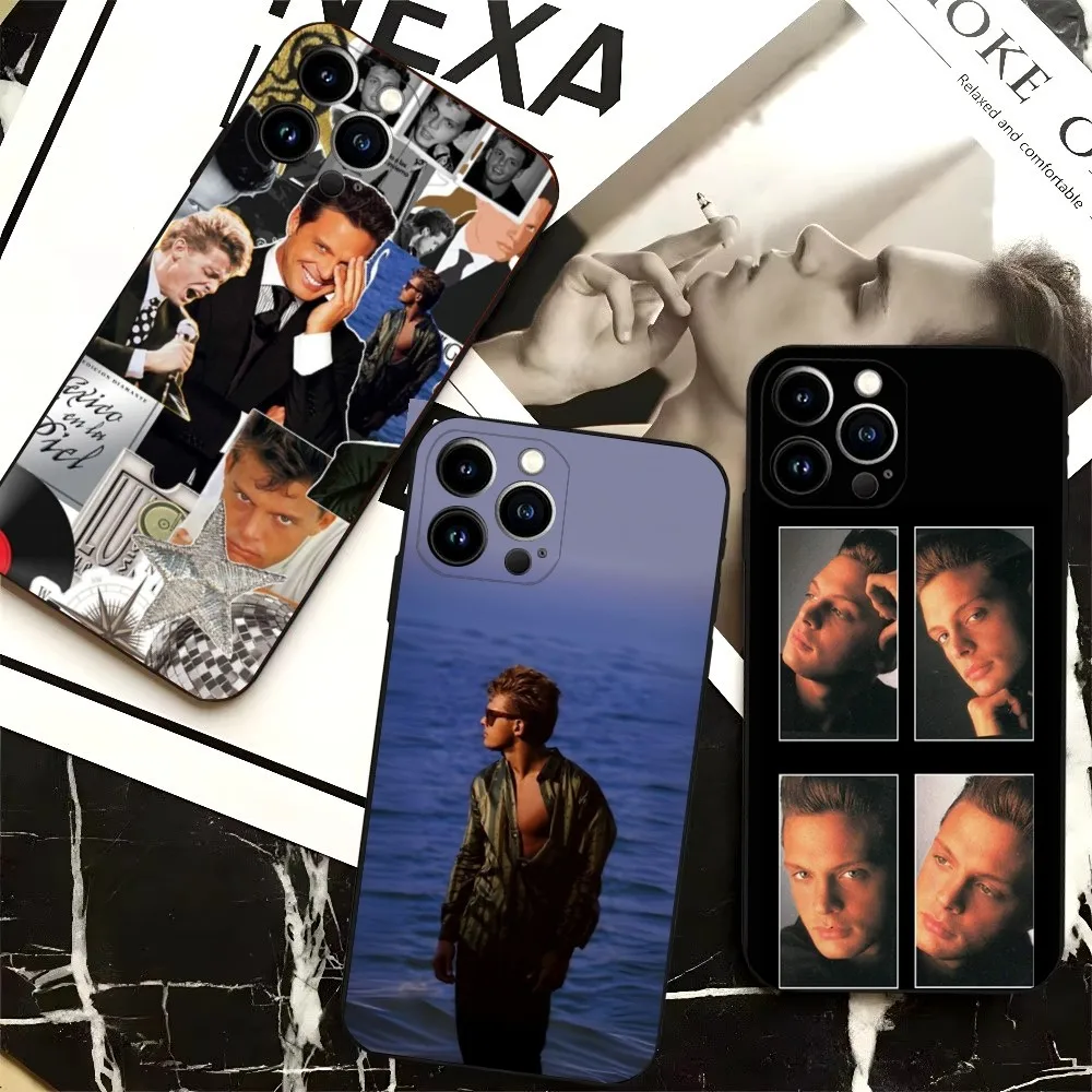 

L-Luis Miguel Singer Phone Case For iPhone 16,15,14,13,12,Pro,Max,11,7,8,Plus,XR,XS Max Shockproof Silicone Soft Shell