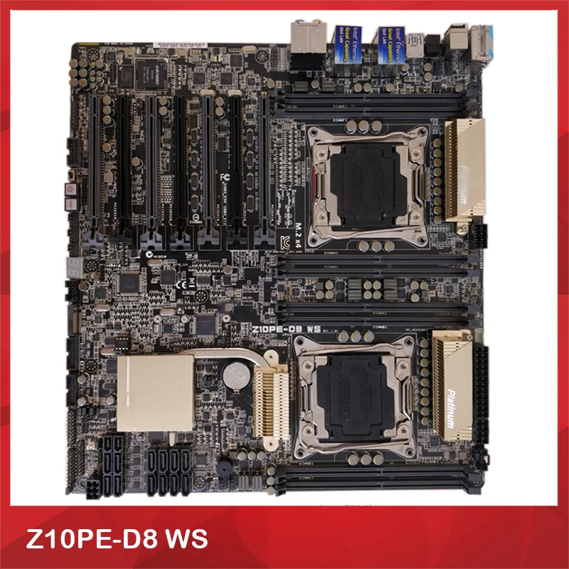 Original Four-way Workstation Motherboard For Asus Z10PE-D8 WS 2011-3 C612 Crossfire Support V3 V4 100% Testing Before Shipment