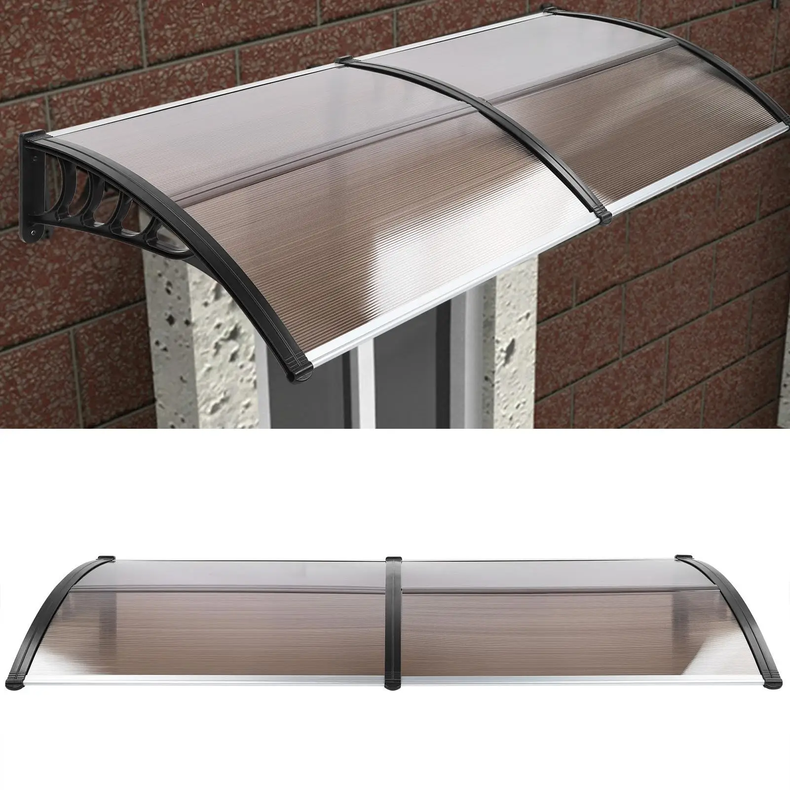 

Outdoor Door Window Sunshade Awning Canopy for Coutyard Garden House Patio CoverBrown