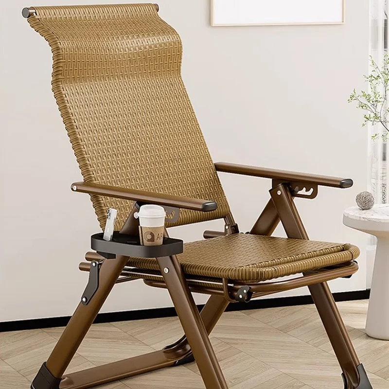 Sedia da campeggio reclinabile in Rattan da pesca Patio abbronzatura Designer terrazza Lounge Chair nuoto comodi mobili Sillas De Playa