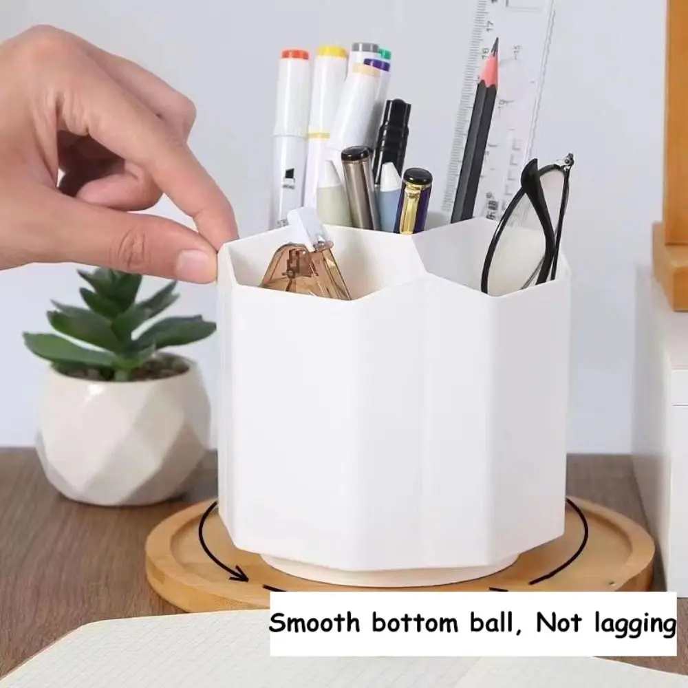 Trendy Multi-function Pen Holder 360 Degrees Rotating Large Makeup Brush Multi-cell Brush Pot