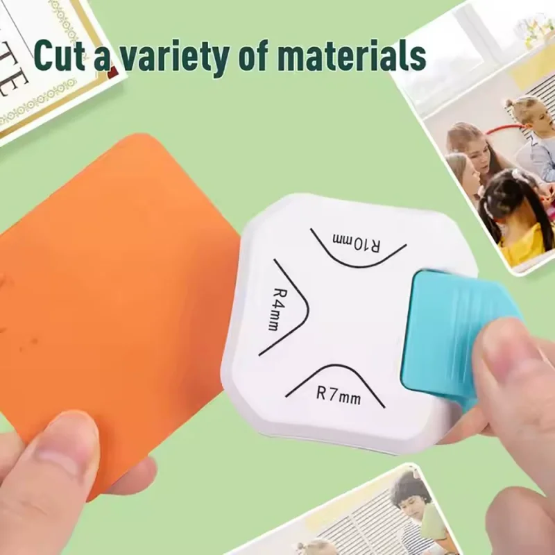 3 In1 الزاوية مستدير لكمة R4mm/7 مللي متر/10 مللي متر ورقة الزاوية القاطع المتقلب DIY بطاقة ، صفح ، سكرابوكينغ أدوات الرسم اللوازم المكتبية #2