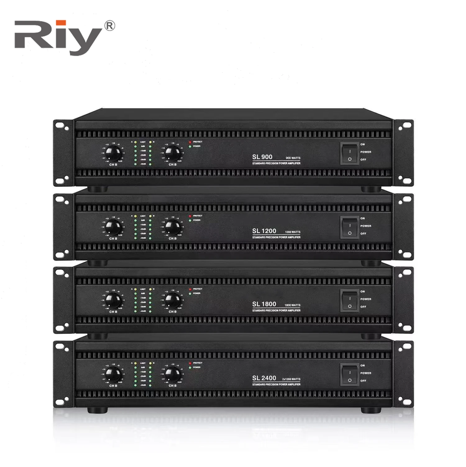 SL2400 Hot Sale 2U 2-Channel Outdoor Stage Power Amplifier Subwoofer Aluminum 800/1000/1200/2000/3000W Passive Metal Shell