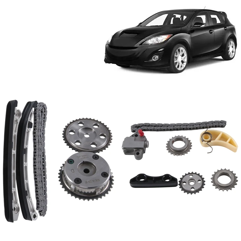 

L3K9-12-614, L3K9-14-500 Engine Timing Chain Kit With VVT Adjuster Parts For Mazda 3 CX-7 Speed3 Speed6 2007-2012 1L5Z6268AA