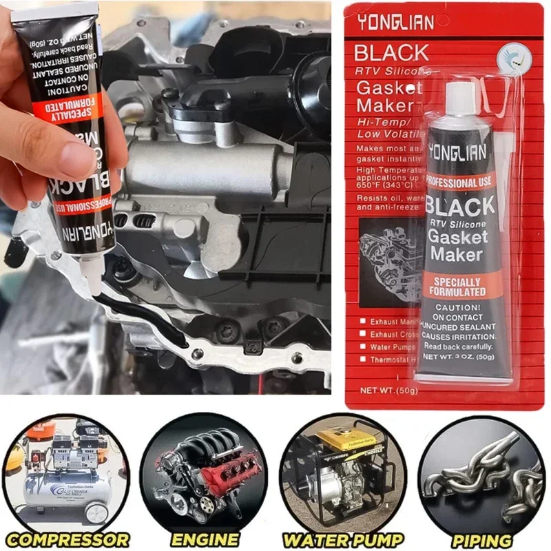 1/3/5/10pcs Car Black Sealant Silicone Rubber Waterproof  Oil-resistant Adhesive Glue Repair Sealer for Car Motorcycle Engine