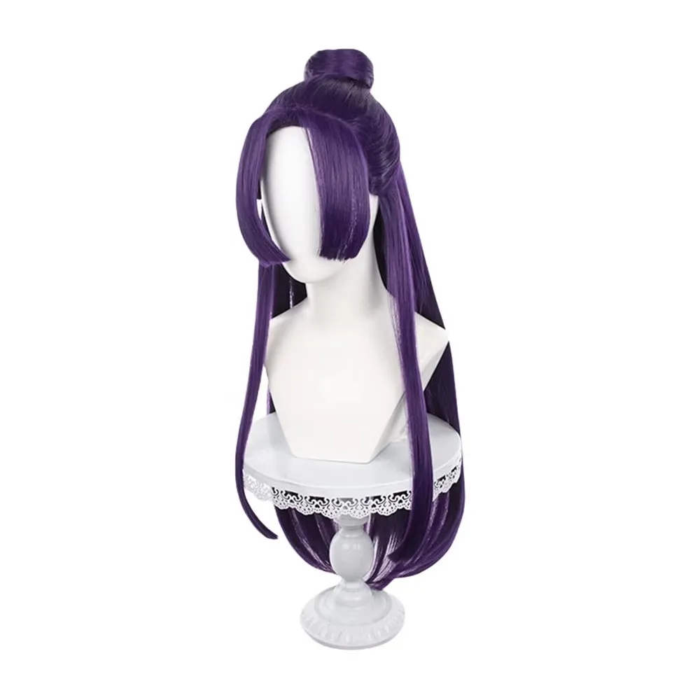 Anime farmacia ragazza Whisper Jinshi capelli sintetici viola lungo dritto parrucca Cosplay puntelli del partito