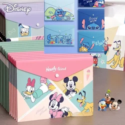 5pcs Disney Stitch Mickey Mouse Storage Bag Home Office Document Organizer Cartoon Cute Paper School Homework Package Bag