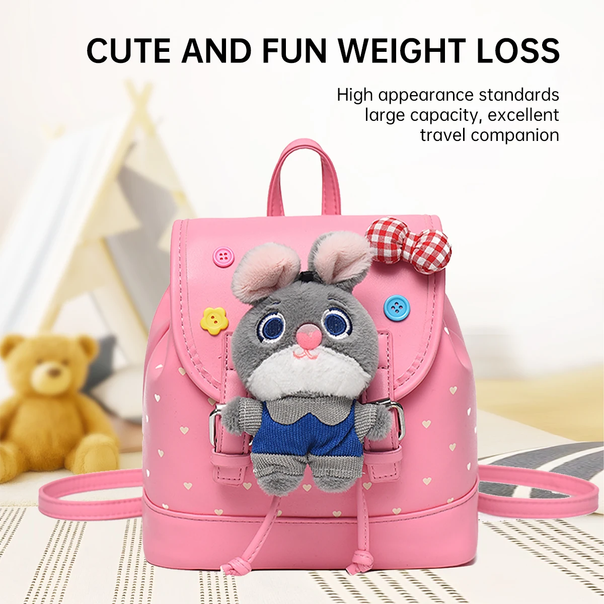 Cute Children's Spring Outing Study Backpack, Girls' Travel Backpack, Kindergarten Outing Lightweight Small School Bag