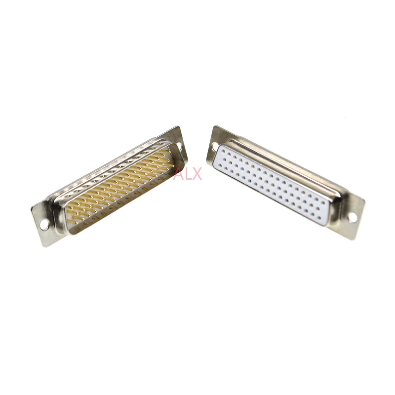 1PCS 3U Gold Plated Solid Pin DB50 MALE FEMALE CONNECTOR Solder Type D-Sub 50pin serial port Adapter 50 pin 50P view 2