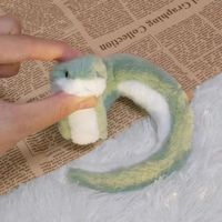 Plush Year of The Snake Plush Toy Little Snake Wrap Around Arm Snake Stuffed Plush Doll Comfort Cartoon Green Snake Animal Doll