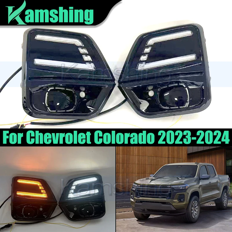 

1pair LED Daytime Running Light For Chevrolet Colorado 2023-2024 DRL Day Light Foglamp Fog light Fog lamp