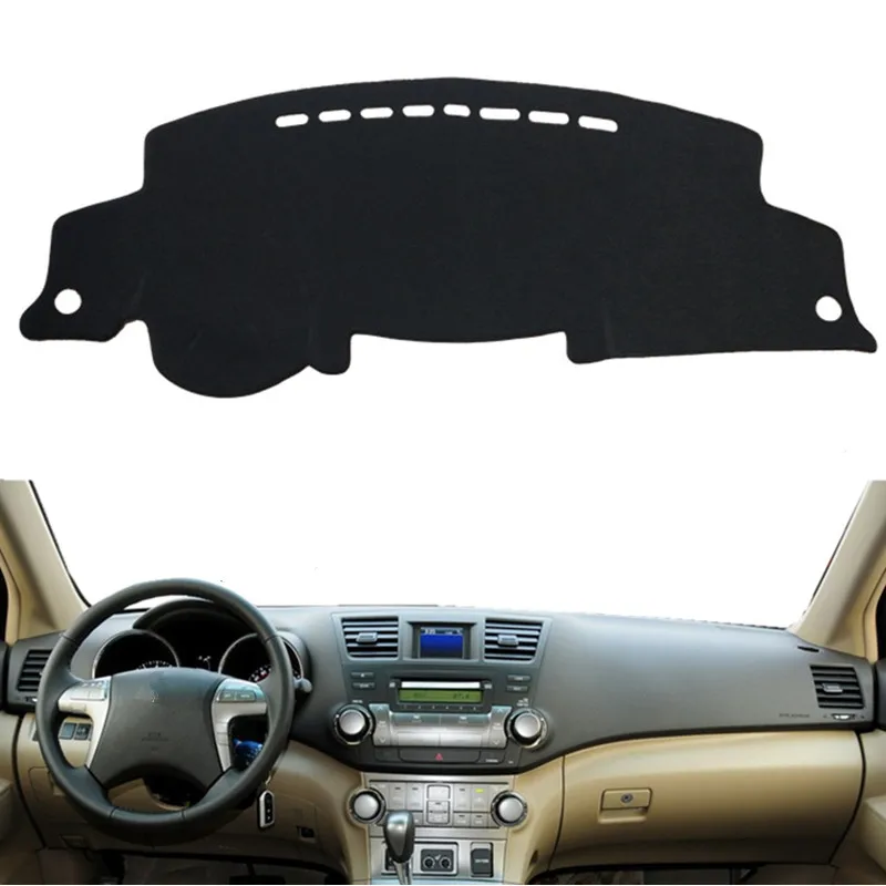 

Car Dashboard Cover Mat Sunshield Pad Dash Protect Carpet For Toyota Highlander XU40 Kluger 2008 2009 2010 2011-2013 Accessories