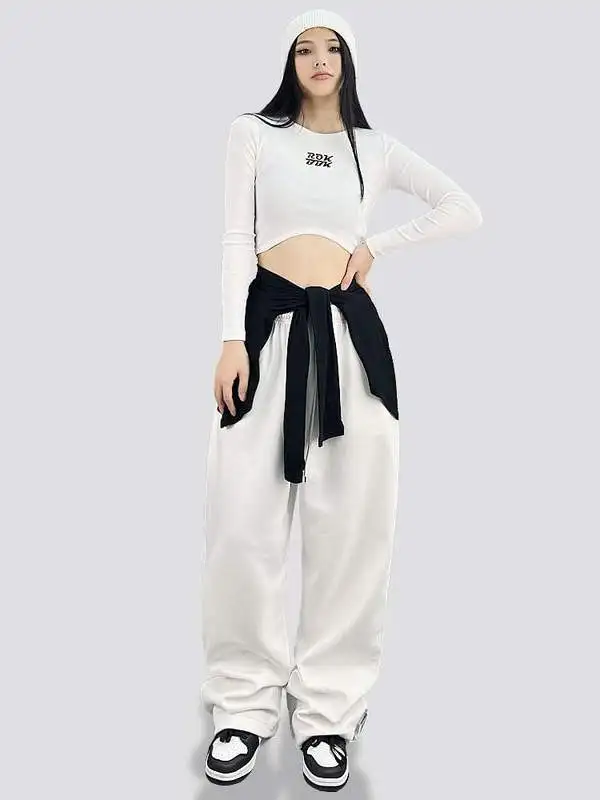 New 2026 Waistcoat Skirt Hip Hop Jazz Dance Overlap Slimming Cover up Polyester Fiber Standard Fit mid Waist Print Skirt