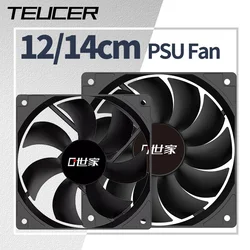 Teucer 12cm PSU 12V ventola di raffreddamento 2.54-2pin interfaccia 14cm silenzioso PC Chassis alimentazione ventilatore di raffreddamento