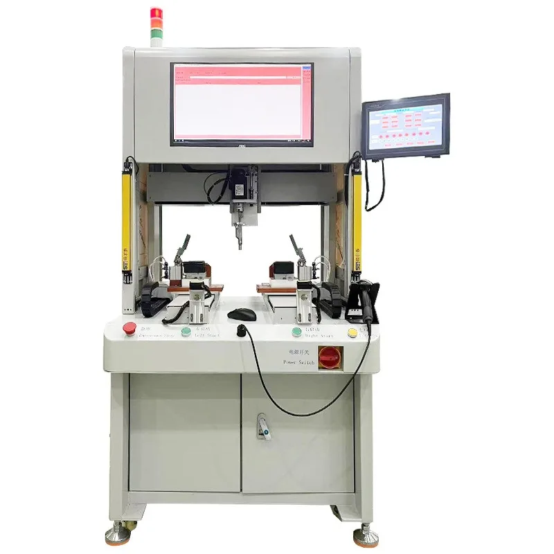 Suction-type dual-station fully automatic screw locking machine, dual-platform high efficiency
