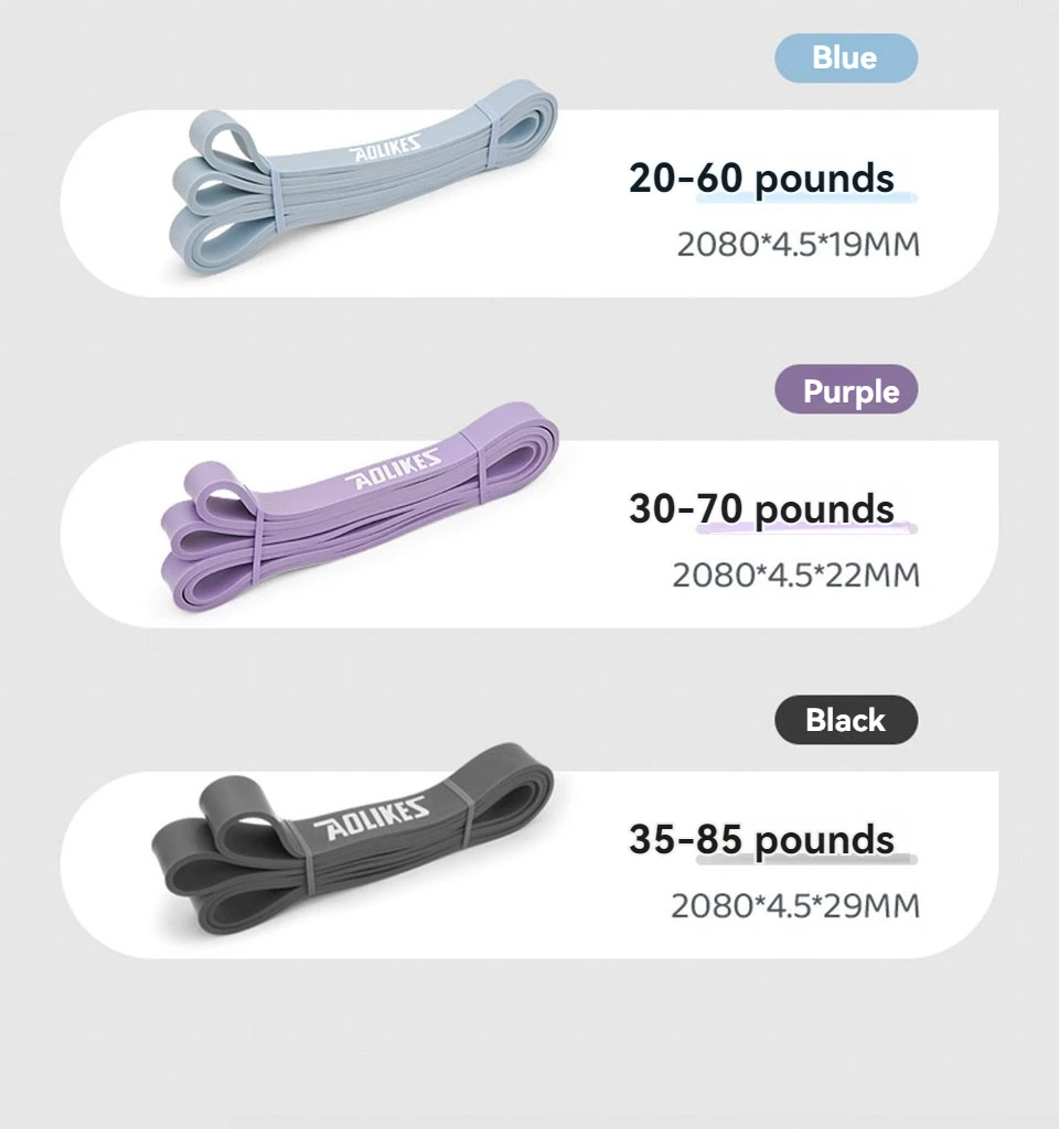 AOLIKES Widerstandsband, hochziehbares Hilfsband, Stretchband, Widerstand, schwere Trainingsübung für Physiotherapie, Heimtraining – Detail 16