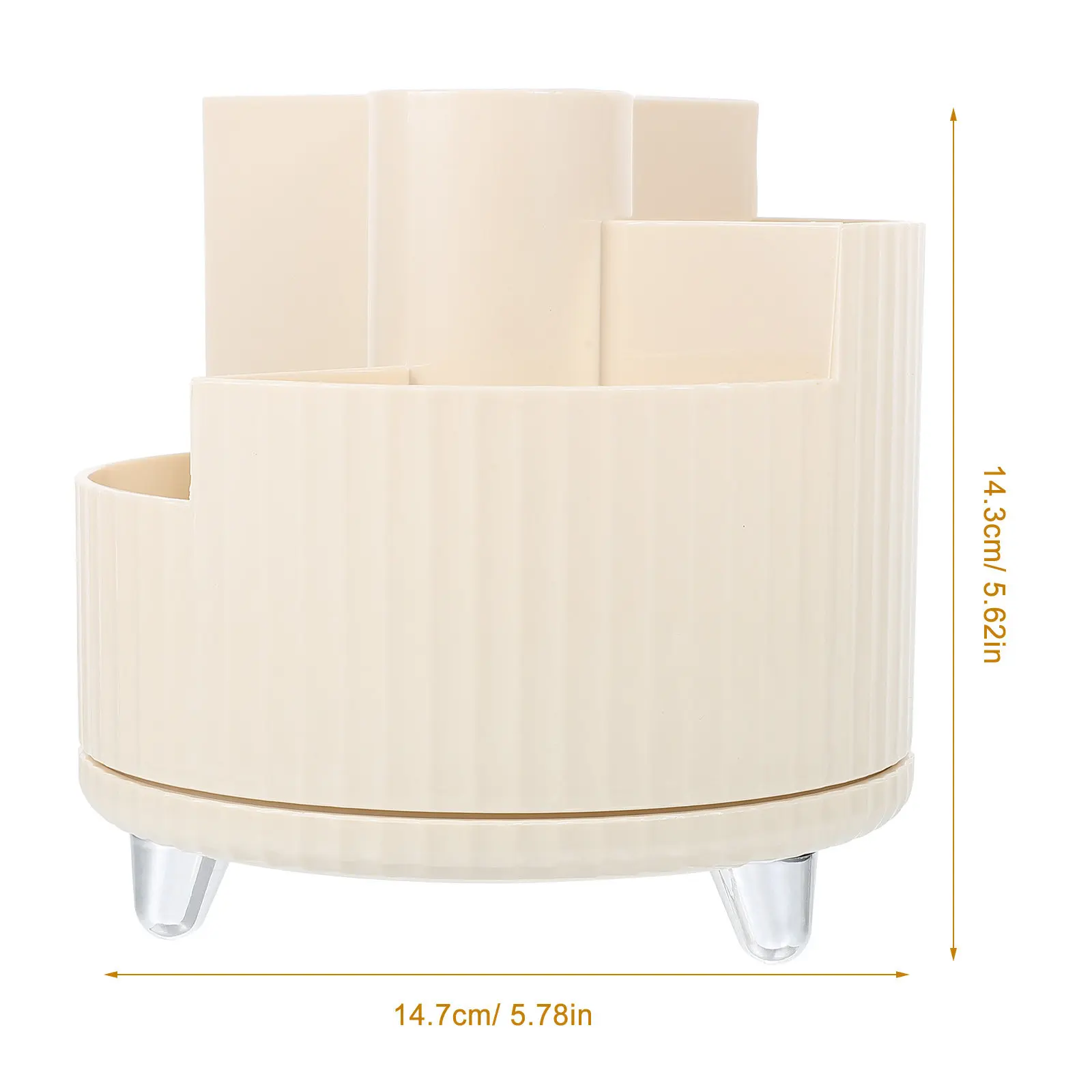 360° Rotating Makeup Brush Holder Organizer for Desk – Brush Storage Stand & Vanity Accessory