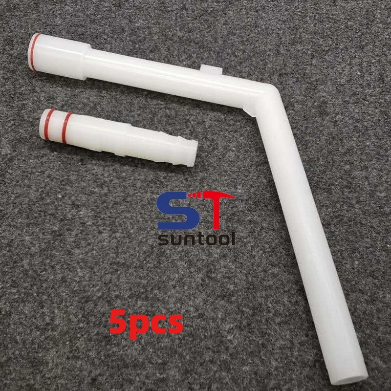 5pcs Aftermarket Powder Inner Tube With Connector Replacement Part 2324123 For X1 Powder Coating Spray Gun
