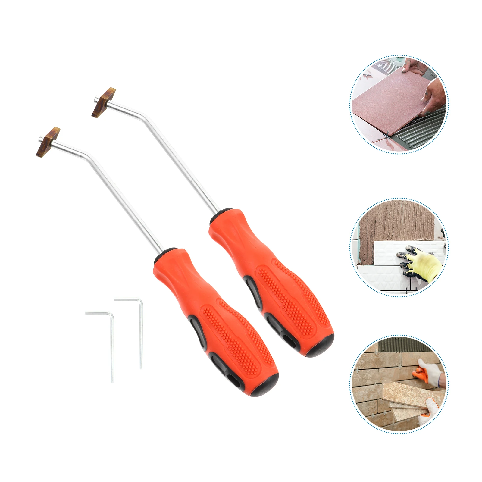 

4 pcs Tungsten Steel Grout Removal Tools Double Blades Reversible Tip Tile Gap Cleaner Scraper Rubber Caulking Lever