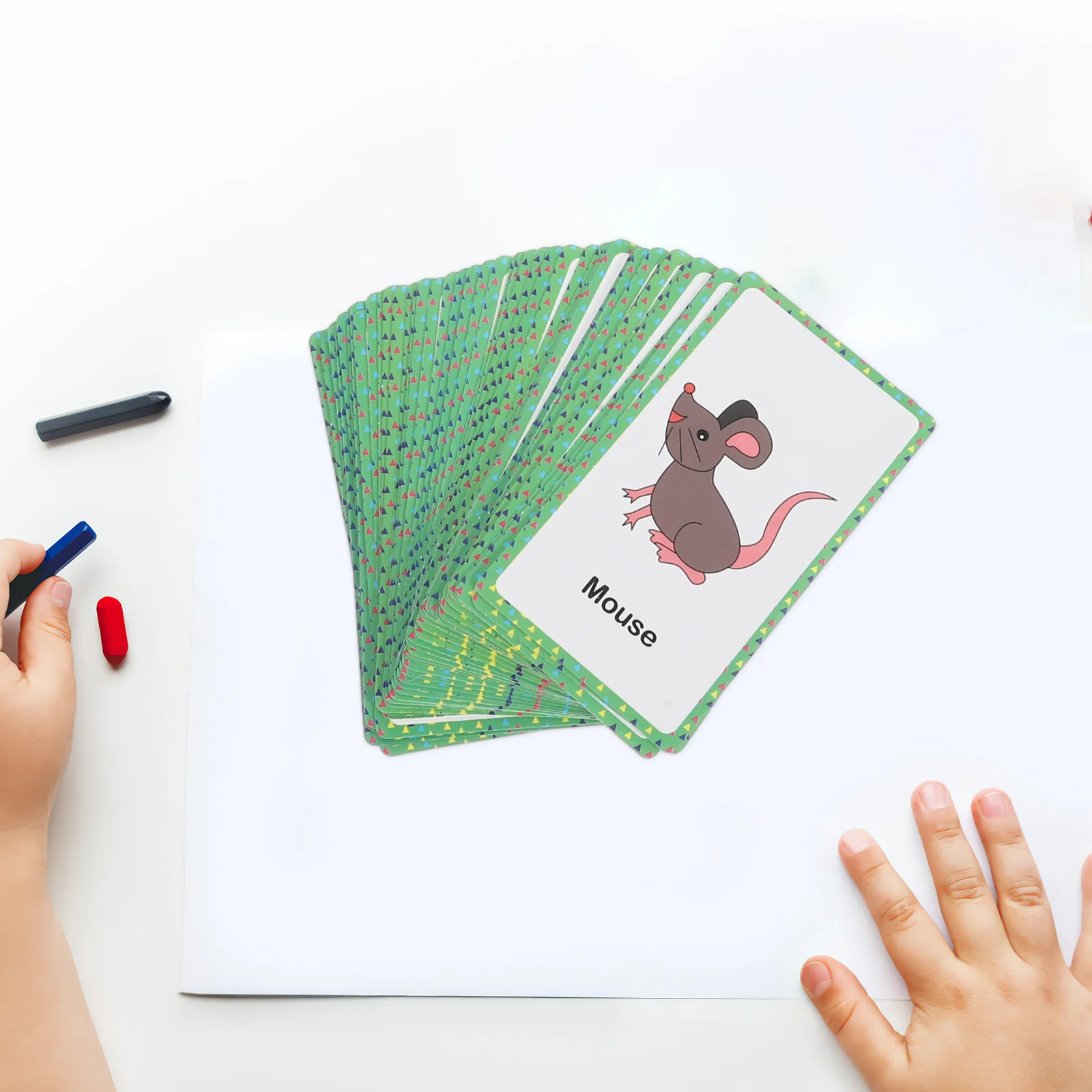 مجموعة واحدة من بطاقات فلاش الحروف الهجائية الإنجليزية أنماط واضحة للأطفال بطاقات الألعاب التعليمية لمرحلة ما قبل المدرسة المبتدئين بطاقة الأبجدية #6