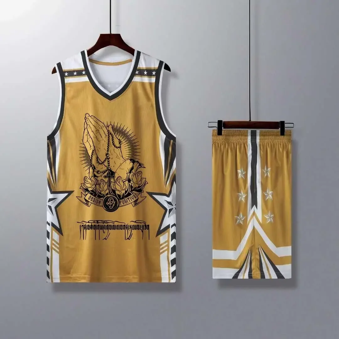 New Basketball Suit Team Game Training Basketball Suit Printed Vest 3D Printing Personalized Breathable Comfortable Quick Drying