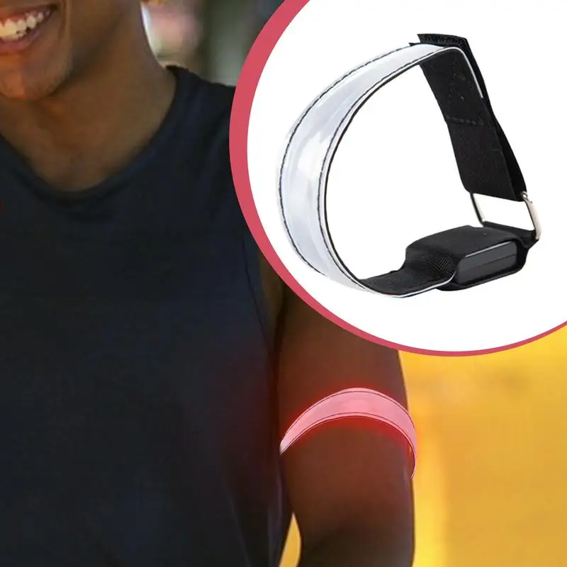 Night Running Armband Light Outdoor Sport USB Rechargeable reflective Light Safe Belt Warning Wristband Equipment Cycling Light