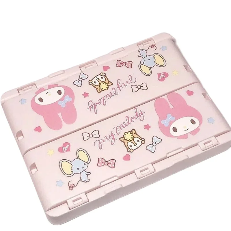 Sanrio Hello Kitty Kuromi Anime Kawaii Desktop Mini Folding Storage Box Cute Cartoon My Melody Hand Ledger Basket Student Gifts