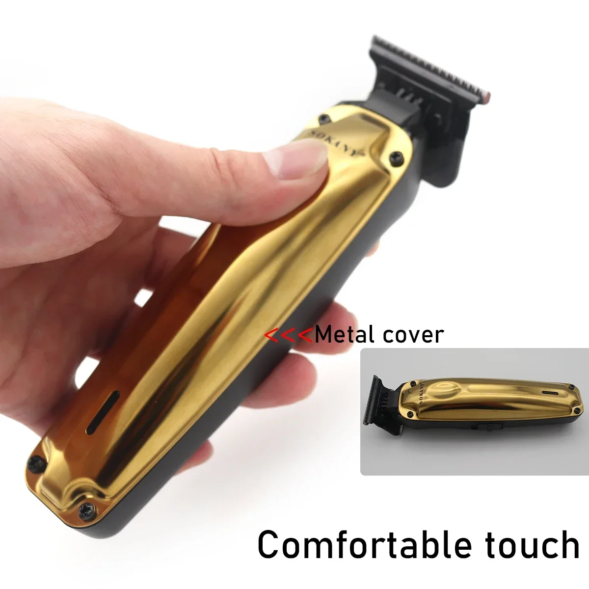 Finishing Machine for Men Metal Cover T-Blade DLC Blade USBInterface Hair Trimmer Professional Hair Clipper Hair Cutting Machine