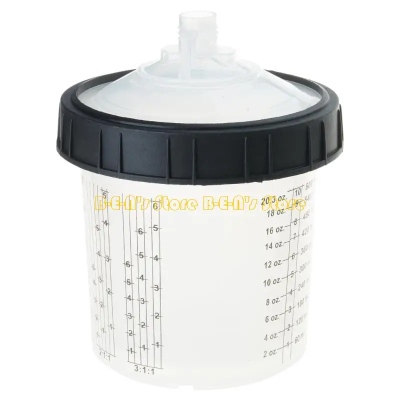 Y1AD 20 Ounce Graduated Paint Mixing Cups Paint Cup with Cover H/O Quick Cup- Plastic Mixing Cup Multifucntional Mixng Cup