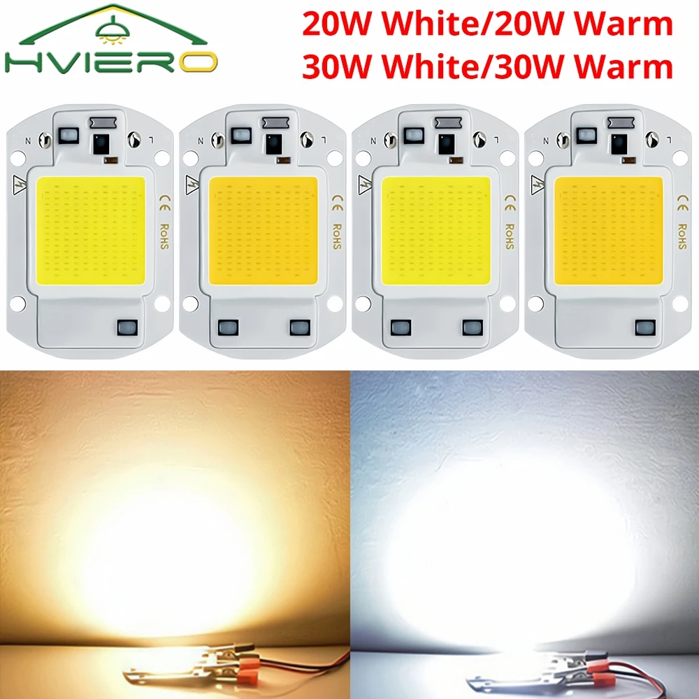 

COB LED Home Lamps Chip 10/20/30/50W Bulb High Power Smart Flood Spot Light Outdoor Decoration Atmosphere Villa Garden Park Yard