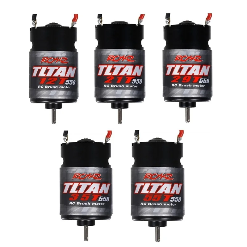 

ABUM-550 Brushed Motor Waterproof 29T With 1: 5 Reduction Gearbox For 1/14 Trailer 1/10 RC Car Crawler Axial SCX10 TRX4 Accessor